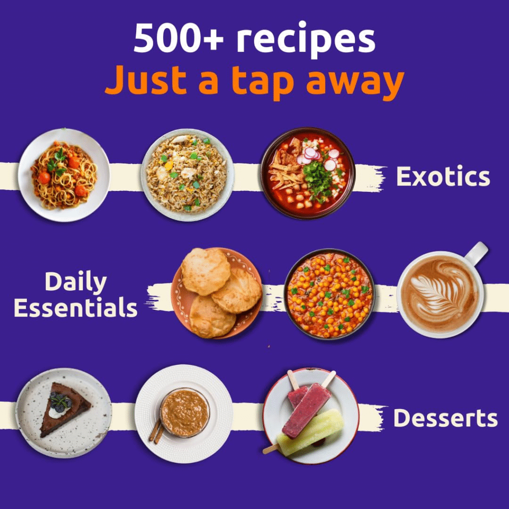 Upliance AI Cooking Assistant 500+ recipes just a tap away