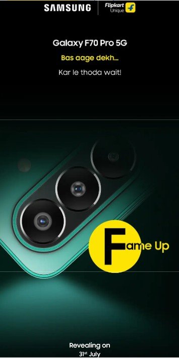 Samsung Galaxy F70 Pro 5G India Launch Teased on Flipkart