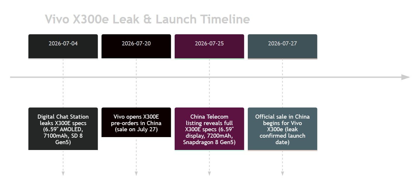 Vivo X300e Leak & Launch Timeline