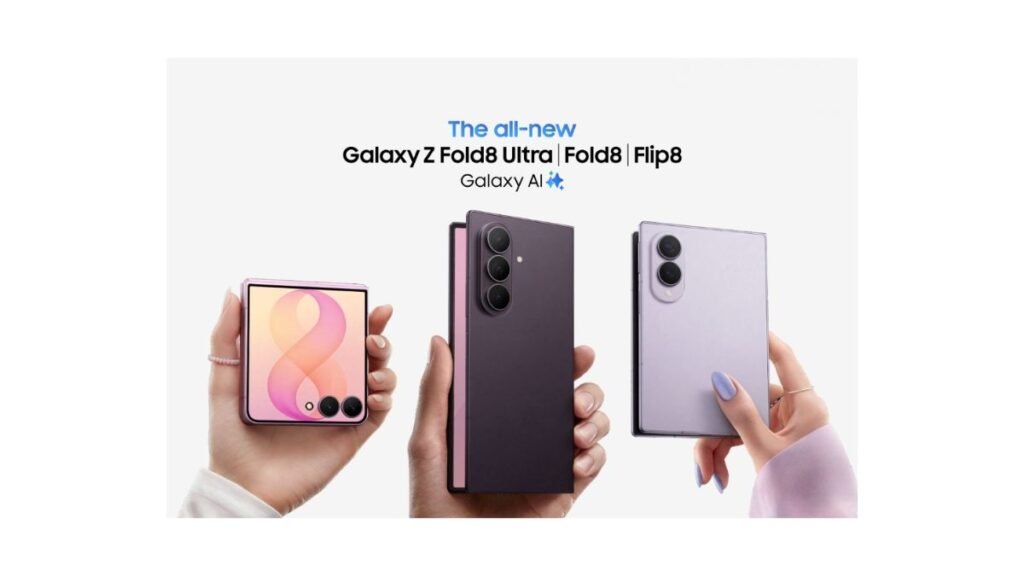 Samsung Galaxy Z Fold8 Ultra, Galaxy Z Fold8 and Galaxy Z Flip8 foldable smartphones