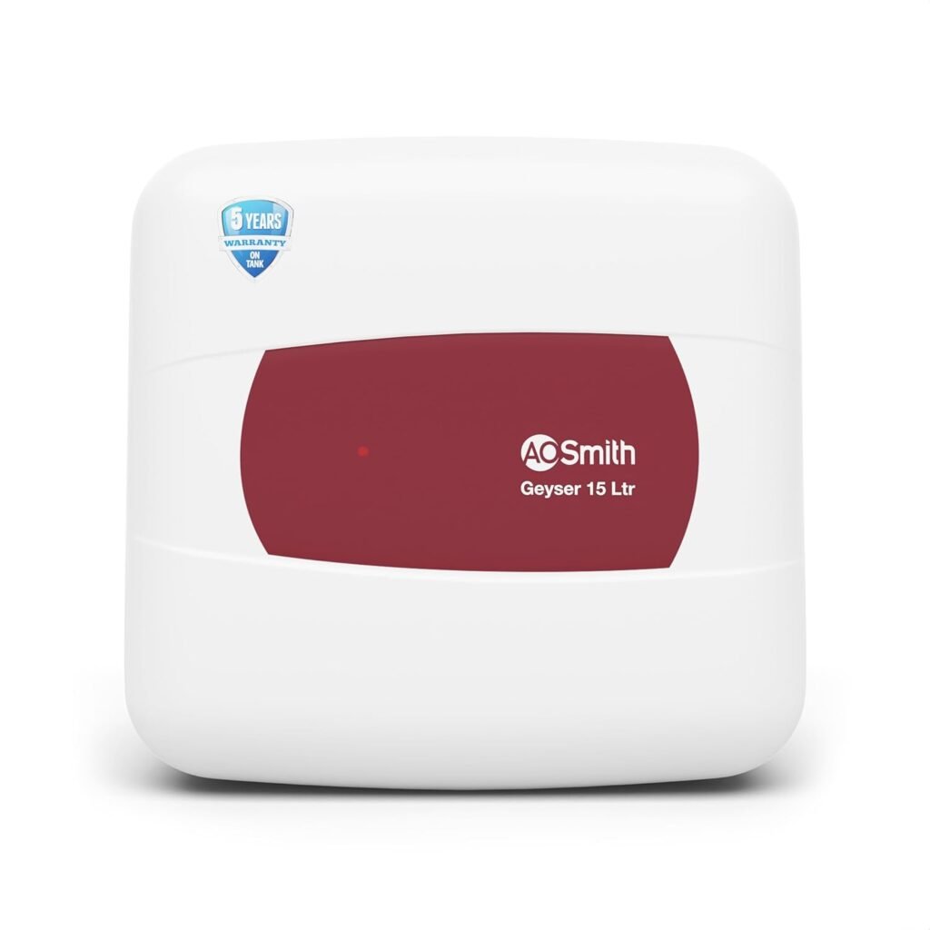 AO Smith Geyser 15 Litre 5 Star Rating (BEE) Powerful 2KW Heating