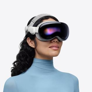 Apple Vision Pro headset spatial audio pairing.