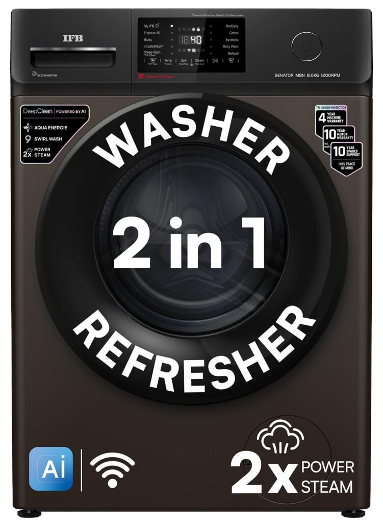 IFB 8 Kg 5 Star, DeepClean Technology, AI Powered, WiFi, Fully Automatic Front Load Washing Machine