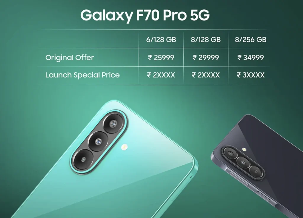 Samsung Galaxy F70 Pro variants officially confirmed