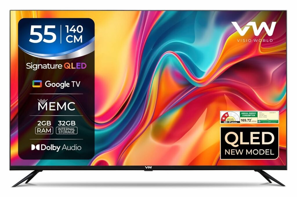 4K TV under 30000 VW 140 cm (55 inches) Pro Series 4K Ultra HD Smart QLED Google TV