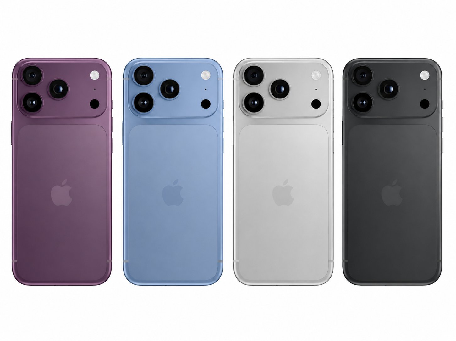 iPhone 18 Pro colours Dark Cherry, Light Blue, Dark Gray/black