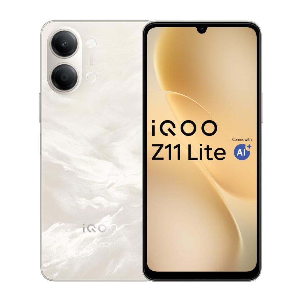 smartphone under 30000 iQOO Z11 Lite 44W 5G (Solar Flame, 6GB RAM, 256GB Storage)