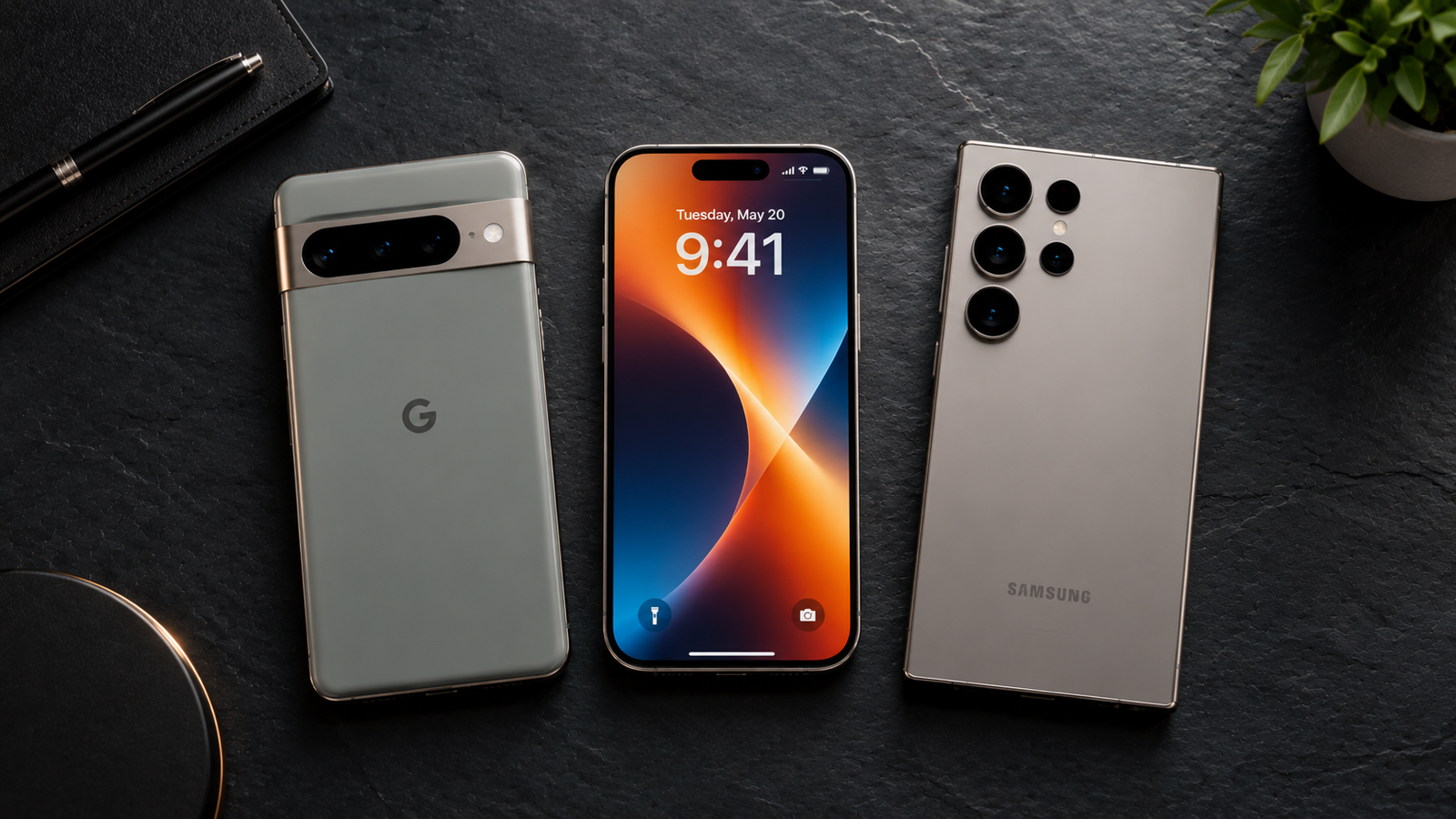 Side-by-side flagship comparison of iPhone 17, Pixel 11, and Galaxy S26 for best smartphone deals in India.