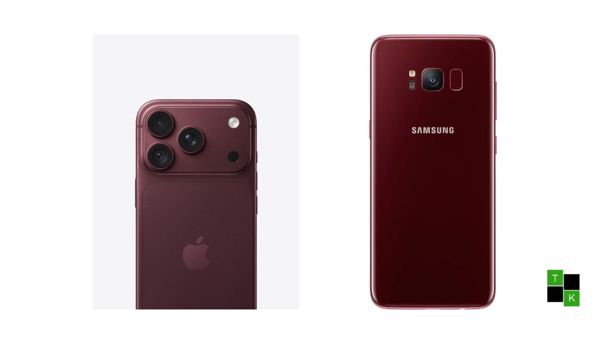 Galaxy S8 and iPhone 18 Pro Nostalgia Burgundy Buzz Comparison