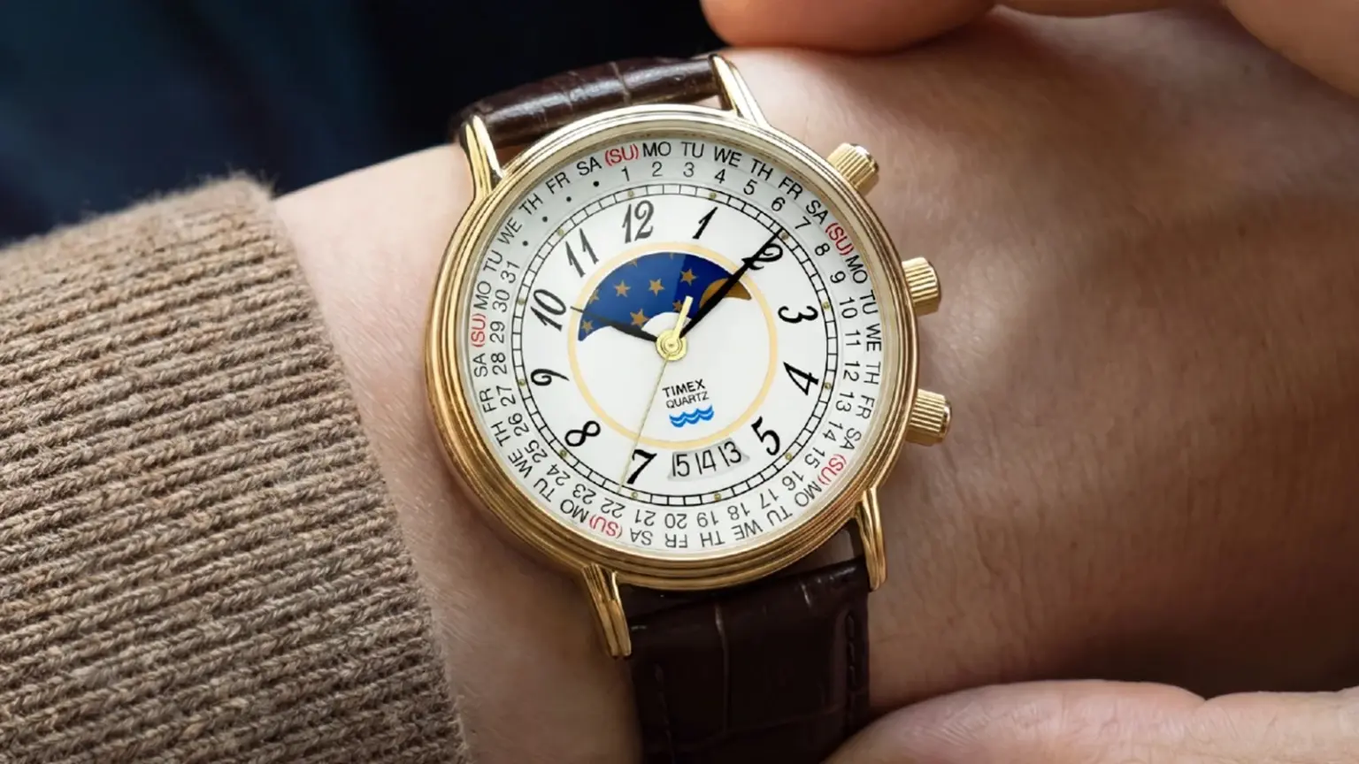 Timex 1990 Moon Phase & Calendar Reissue