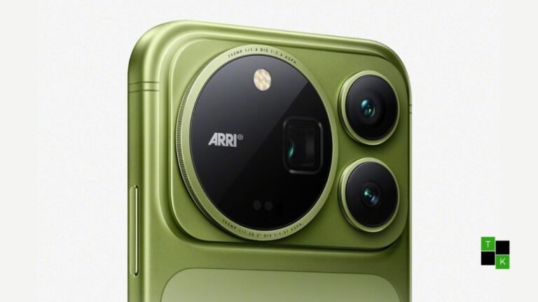 The Honor Magic 9 Super Edition in Olive Green showing its circular ARRI camera module and flat frame.