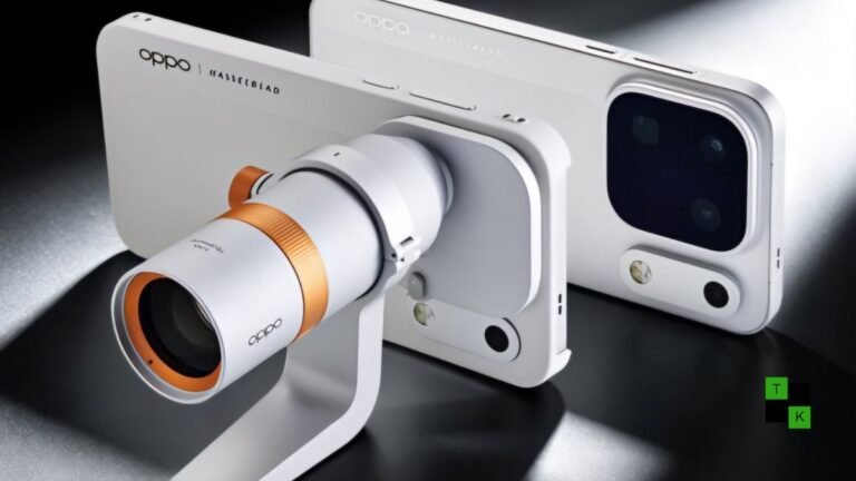 The OPPO Find X10 Pro Max flagship smartphone displaying its flat 144Hz AMOLED screen alongside a circular triple 200MP camera Deco.