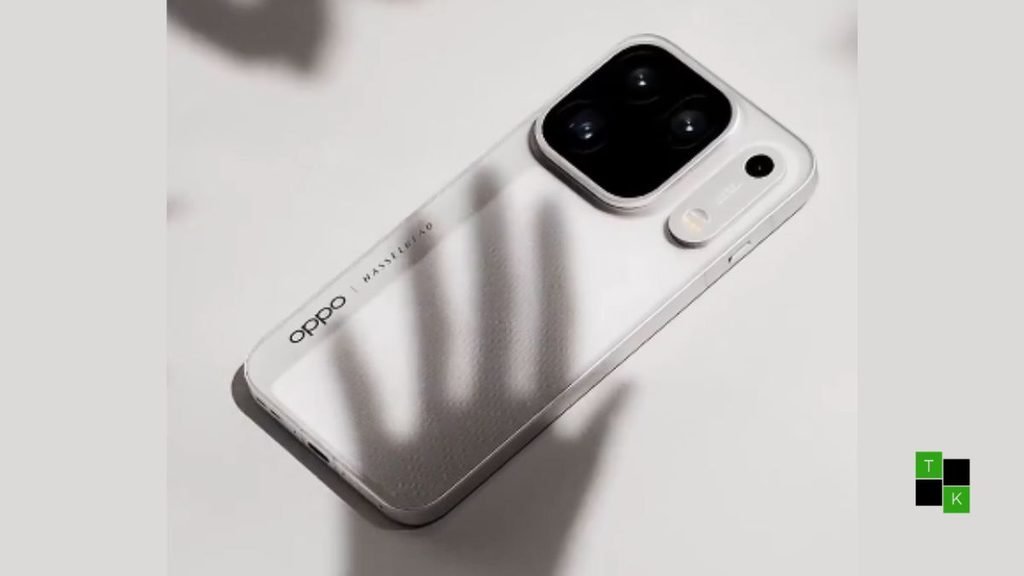 The OPPO Find X10 Pro Max flagship smartphone in Space Gray showing its large triple 200MP camera housing and titanium frame.