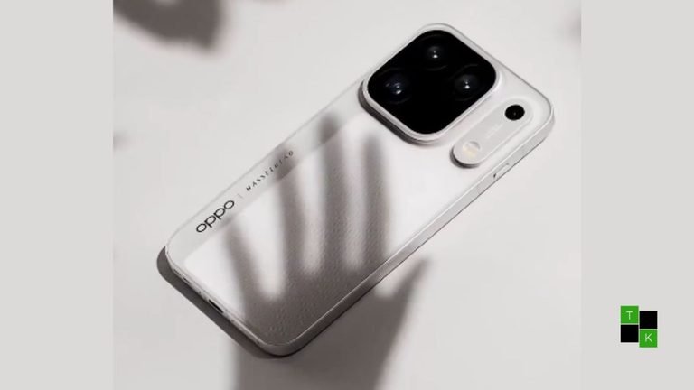 The OPPO Find X10 Pro Max flagship smartphone in Space Gray showing its large triple 200MP camera housing and titanium frame.