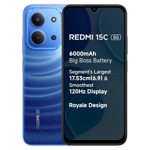 Redmi 15C 5G Prime Edition Moonlight Blue 4GB + 128GB Massive 6000mAh Battery