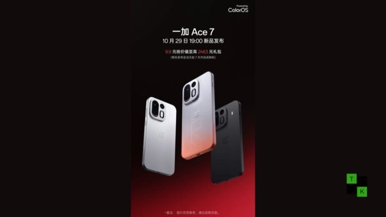 Conceptual illustration showing OnePlus Ace 7 transforming into OnePlus 16R and OnePlus Turbo 7 transitioning into OnePlus Nord 7.