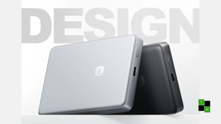 Xiaomi 10,000mAh 45W Ultra-Thin Magnetic Power Bank WPB1026S snapped onto the back of a modern smartphone on a sleek studio surface.